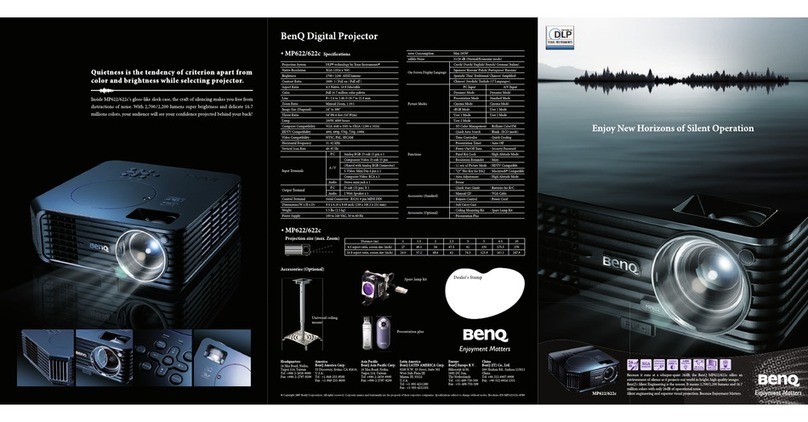 BenQ MP622 - XGA DLP Projector Bedienungsanleitung
