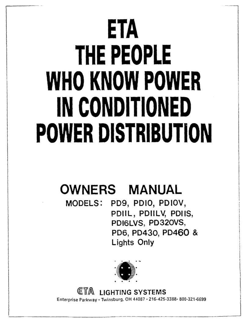 ETA Systems PD9 Bedienungsanleitung
