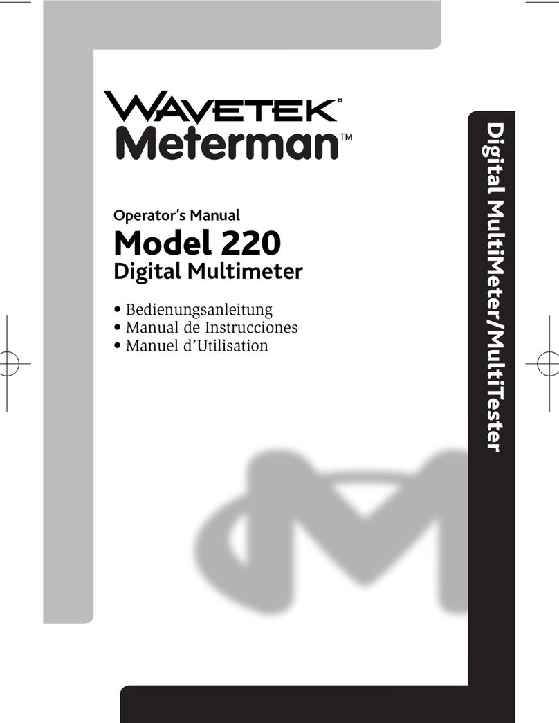Wavetek Meterman 220 Bedienungsanleitung