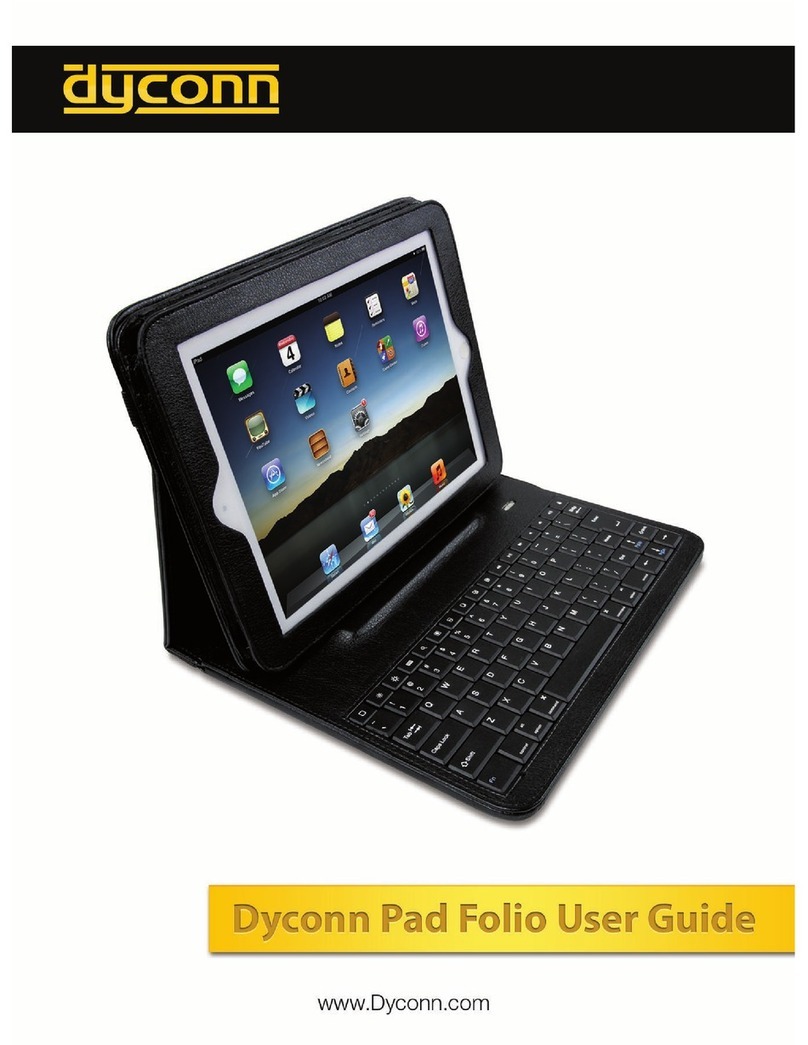 Dyconn Pad Folio case Bedienungsanleitung