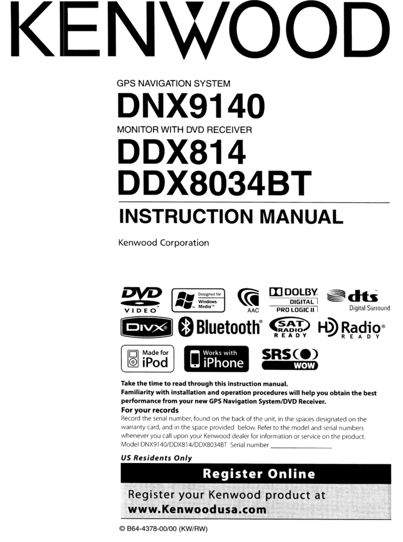 Kenwood DNX 9140 - Excelon - Navigation System Bedienungsanleitung