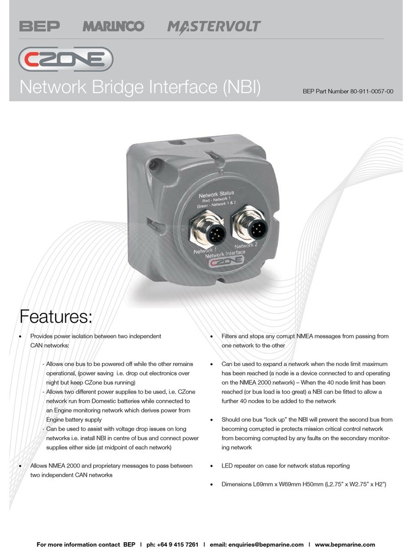 CZone Network Bridge Interface Installationsanleitung CZone Network Bridge Interface Installationsanleitung