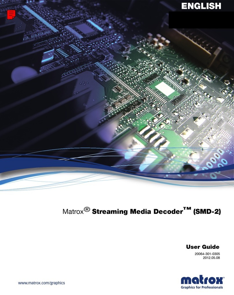Matrox Streaming Media Decoder Bedienungsanleitung