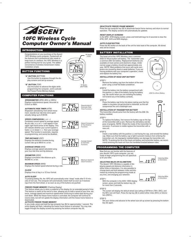 Ascent 10FC Bedienungsanleitung Ascent 10FC Bedienungsanleitung