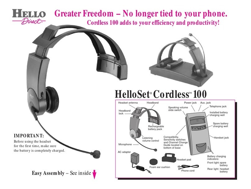 Hello Direct HelloSet Cordless 100 Produktinformationsblatt