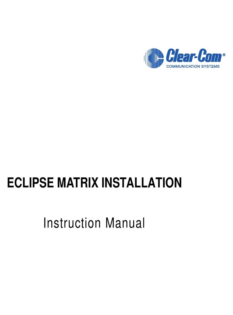 Clear-Com ECLIPSE MATRIX Bedienungsanleitung