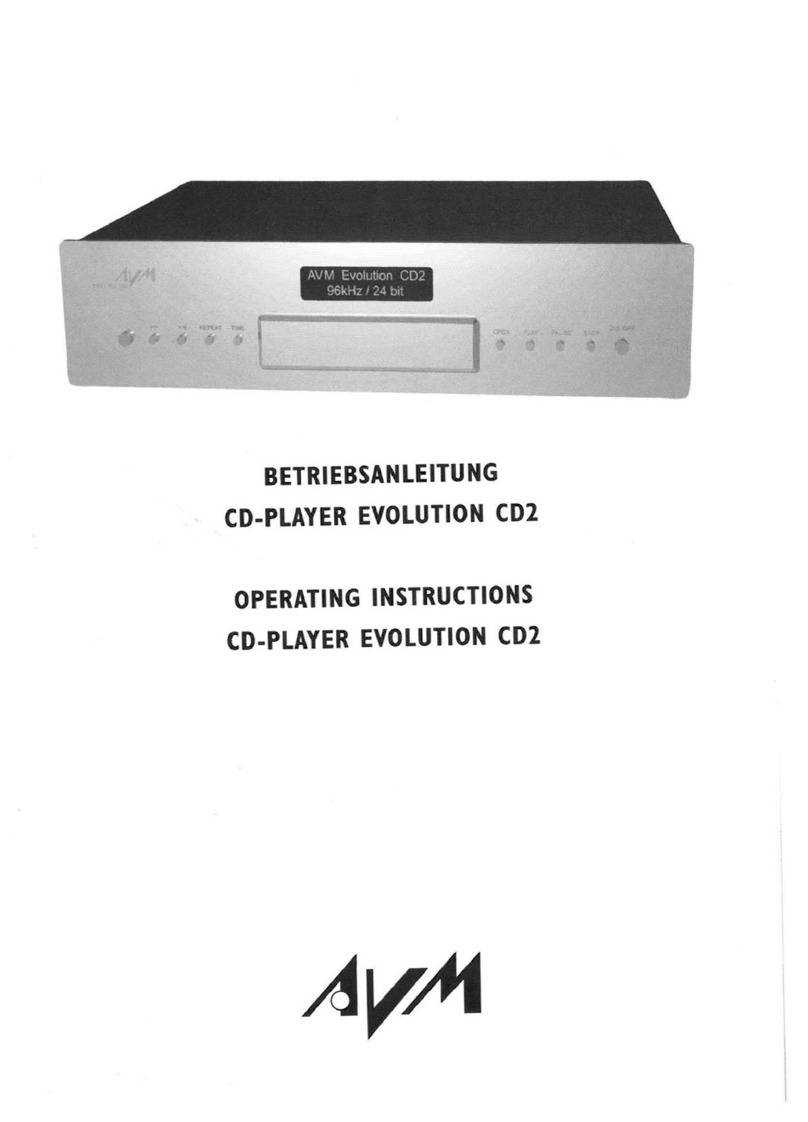 AVM EVOLUTION CD2 Bedienungsanleitung