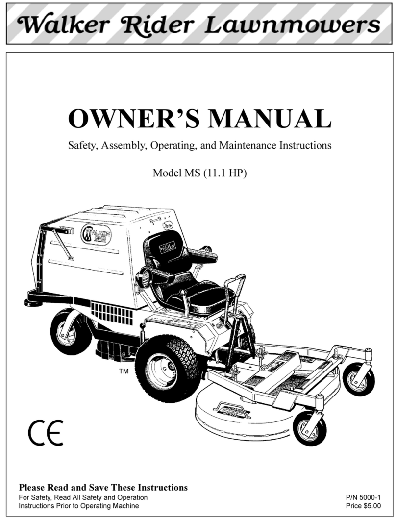 Walker Rider Lawnmowers MS Bedienungsanleitung