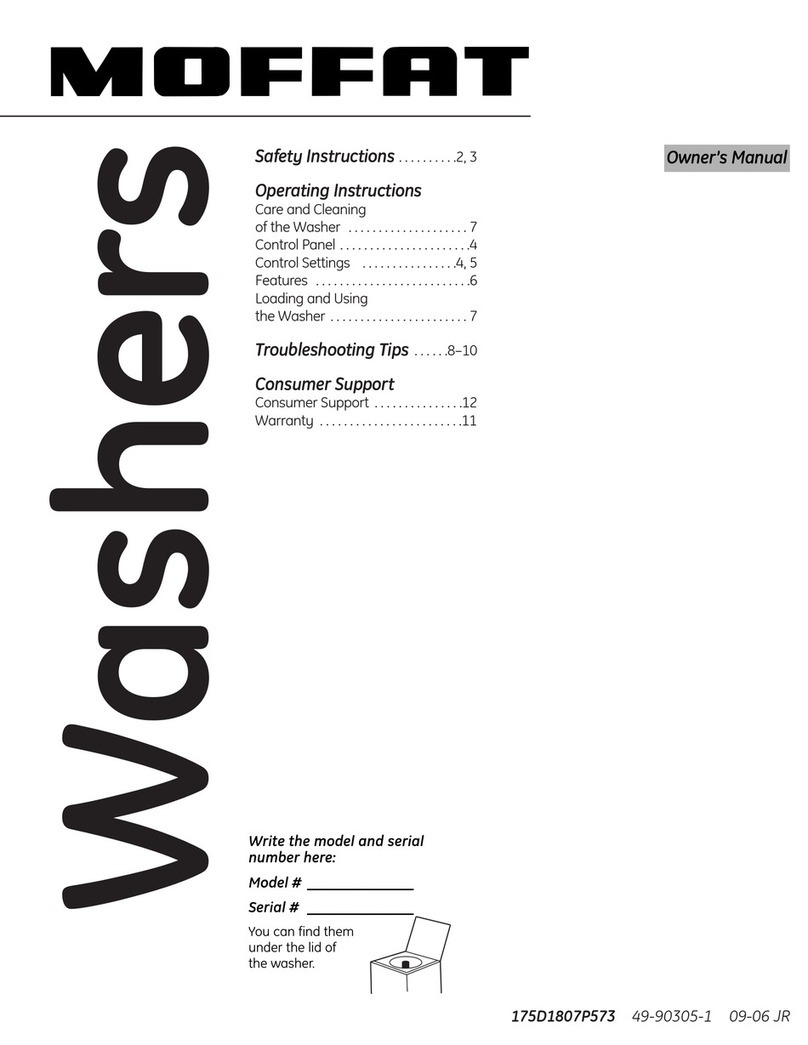 Moffat Washers Bedienungsanleitung Moffat Washers Bedienungsanleitung