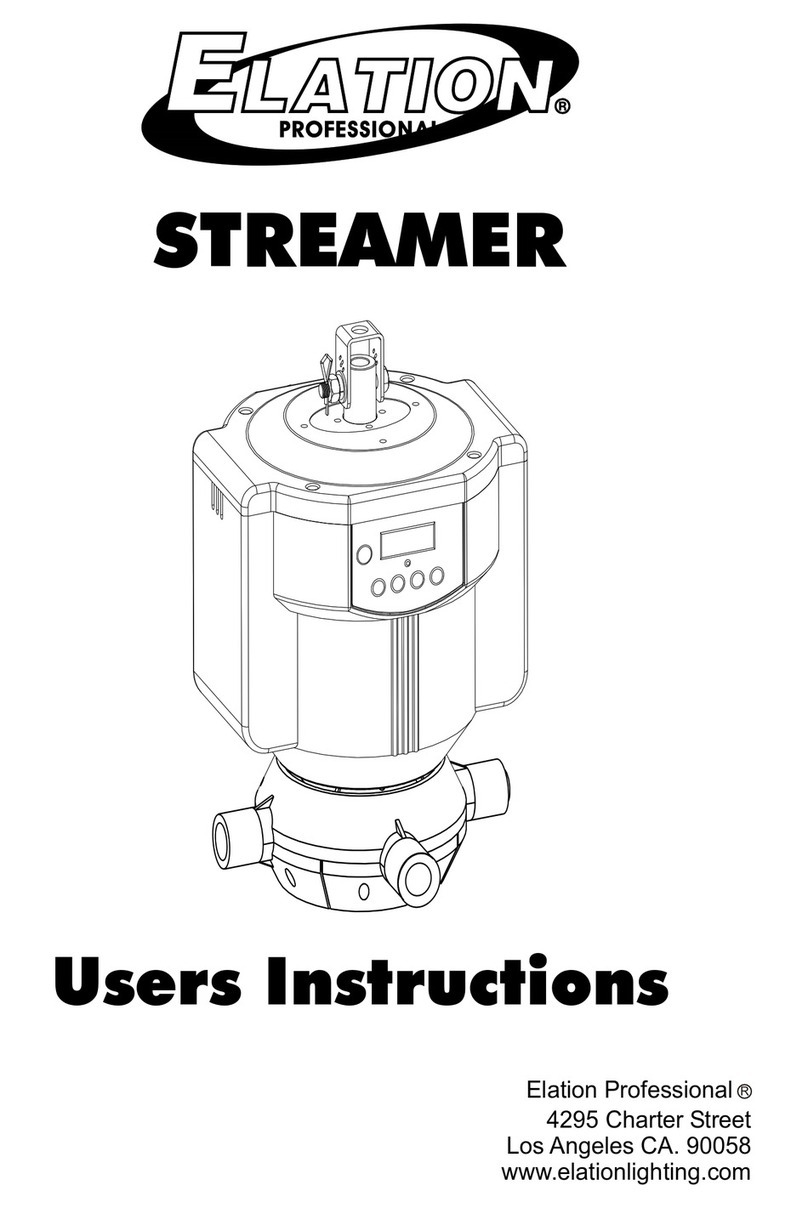 Elation streamer Bedienungsanleitung Elation streamer Bedienungsanleitung