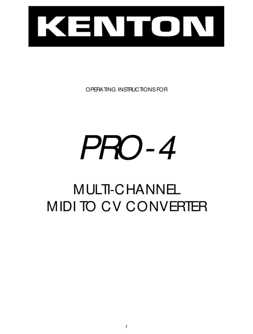 Kenton PRO-4 Bedienungsanleitung Kenton PRO-4 Bedienungsanleitung