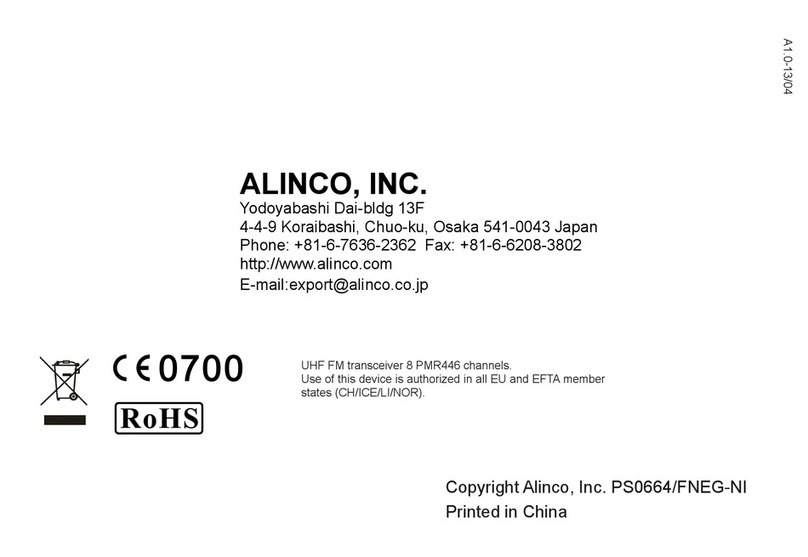 Alinco DJ-A446 Bedienungsanleitung