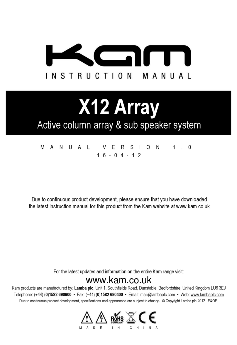 KAM X12 Array Bedienungsanleitung