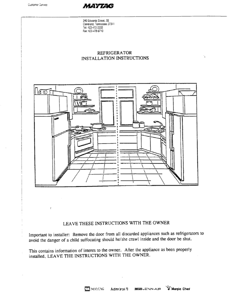 Maytag Refrigerator Bedienungsanleitung