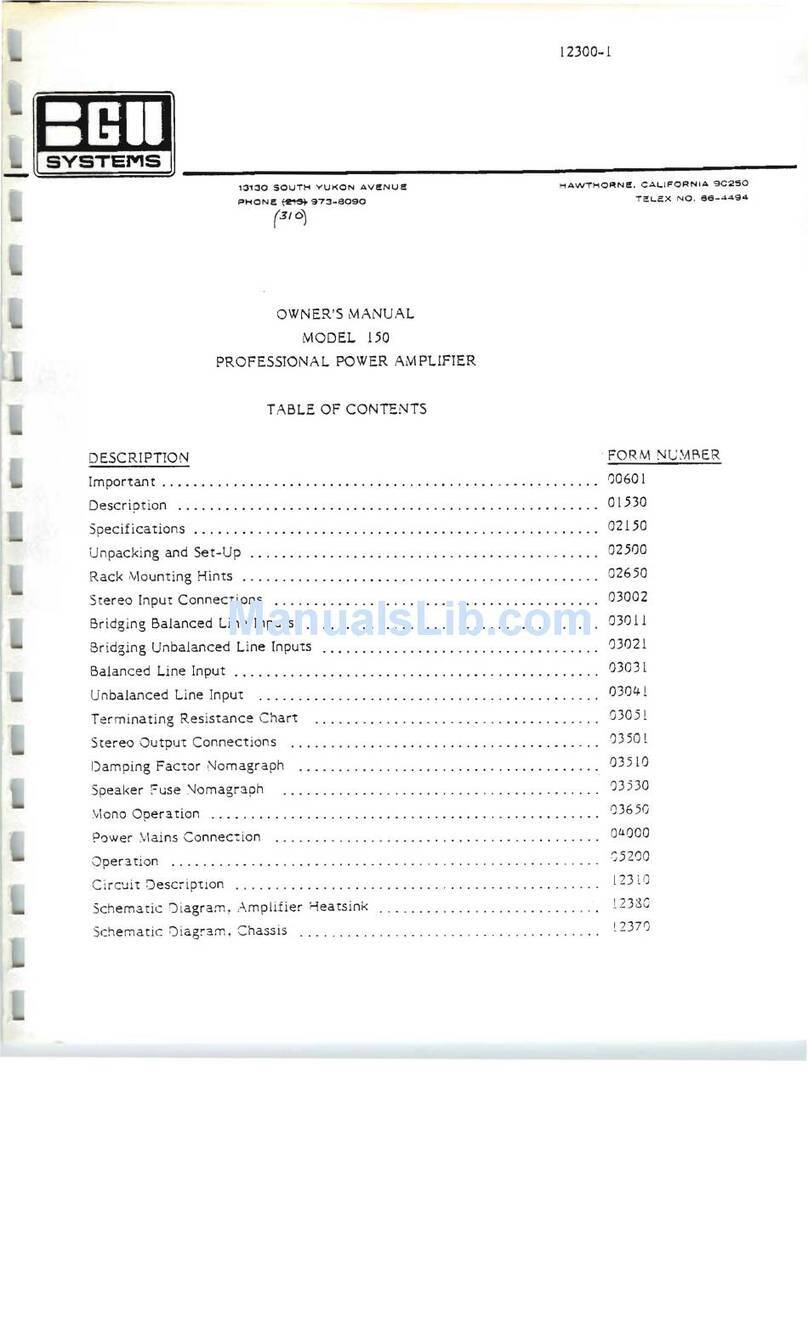 BGW 150 Bedienungsanleitung