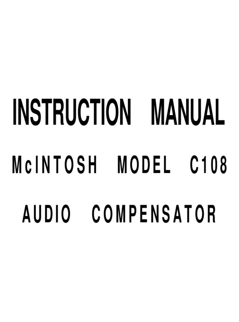 McIntosh C108 - Bedienungsanleitung