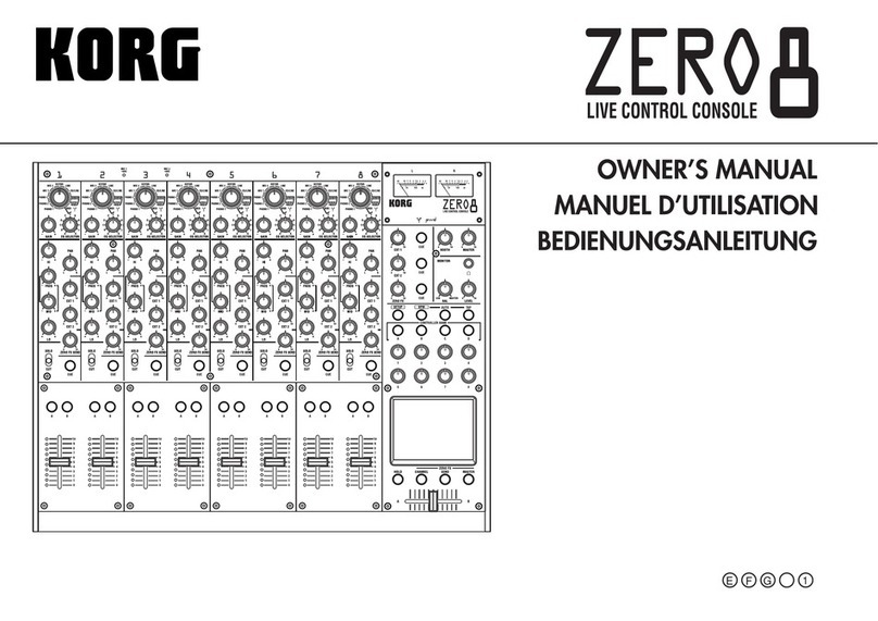 Korg Digital Mixer ZERO8 Bedienungsanleitung