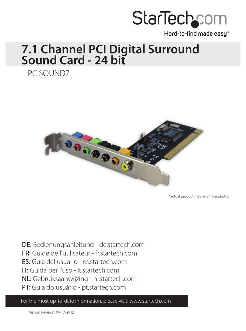 StarTech.com PCISOUND7 Bedienungsanleitung StarTech.com PCISOUND7 Bedienungsanleitung