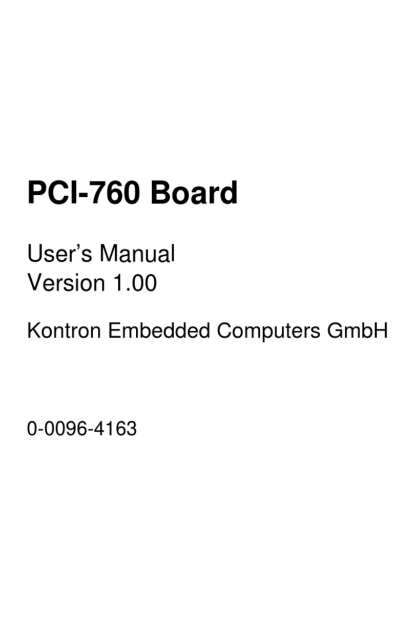 Kontron Embedded Computers PCI-760 Bedienungsanleitung Kontron Embedded Computers PCI-760 Bedienungsanleitung