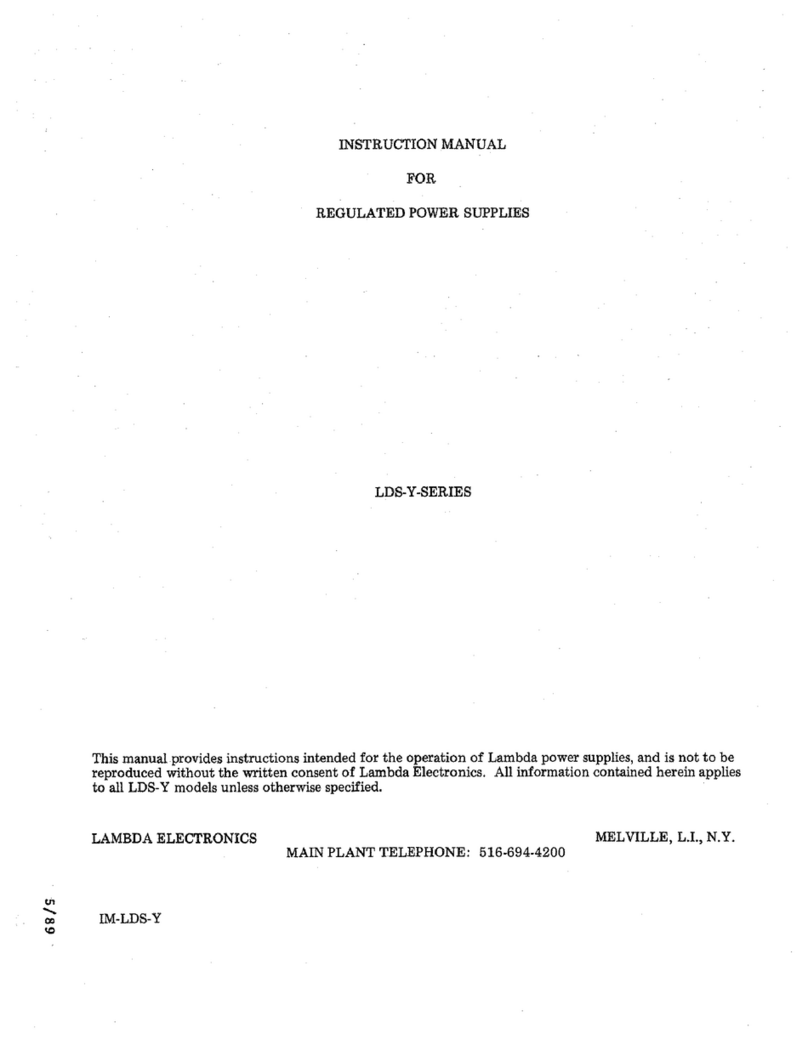 Lambda Electronics LDS-Y-5-OV Bedienungsanleitung