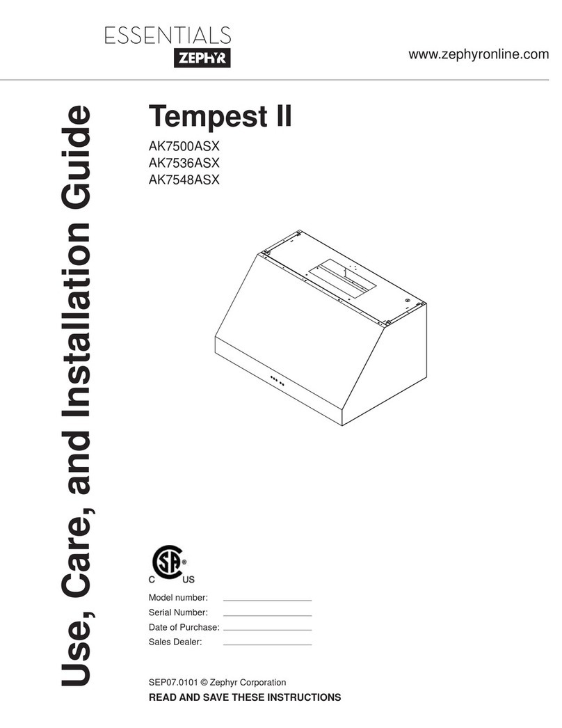 Zephyr Tempest II AK7500ASX Installationsanleitung