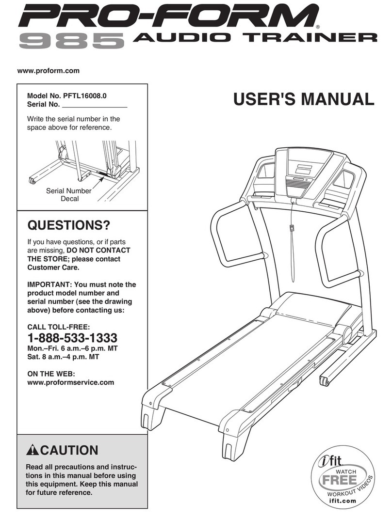 Pro-Form 985 Bedienungsanleitung