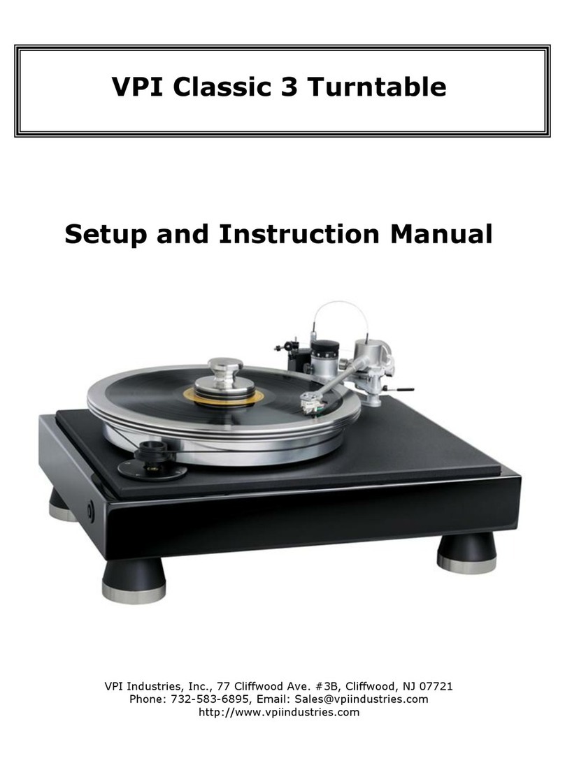 VPI Classic 3 Handbuch