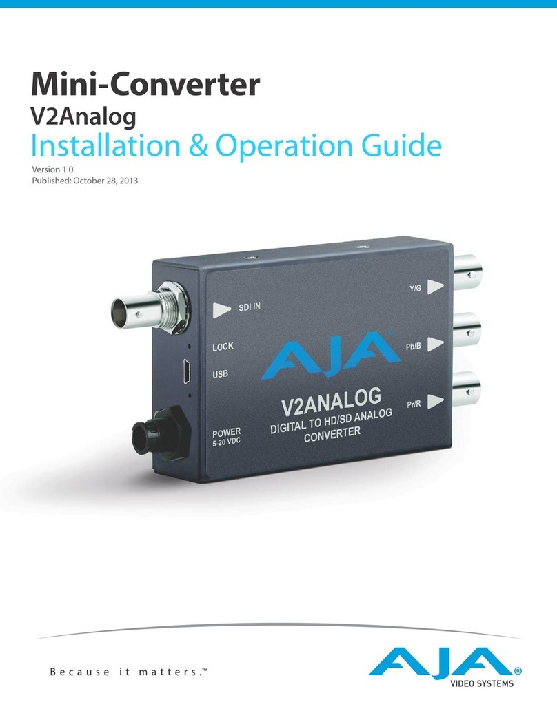 AJA V2Analog Original Betriebsanleitung