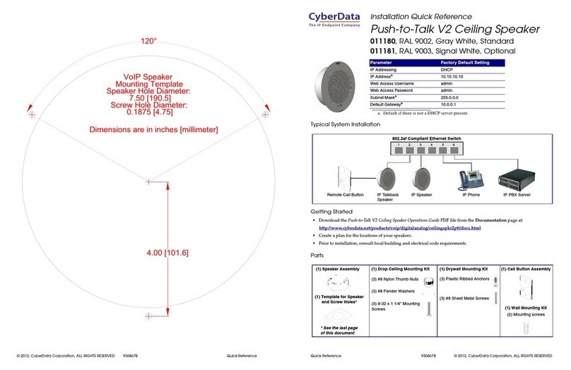 CyberData 11180 Handbuch
