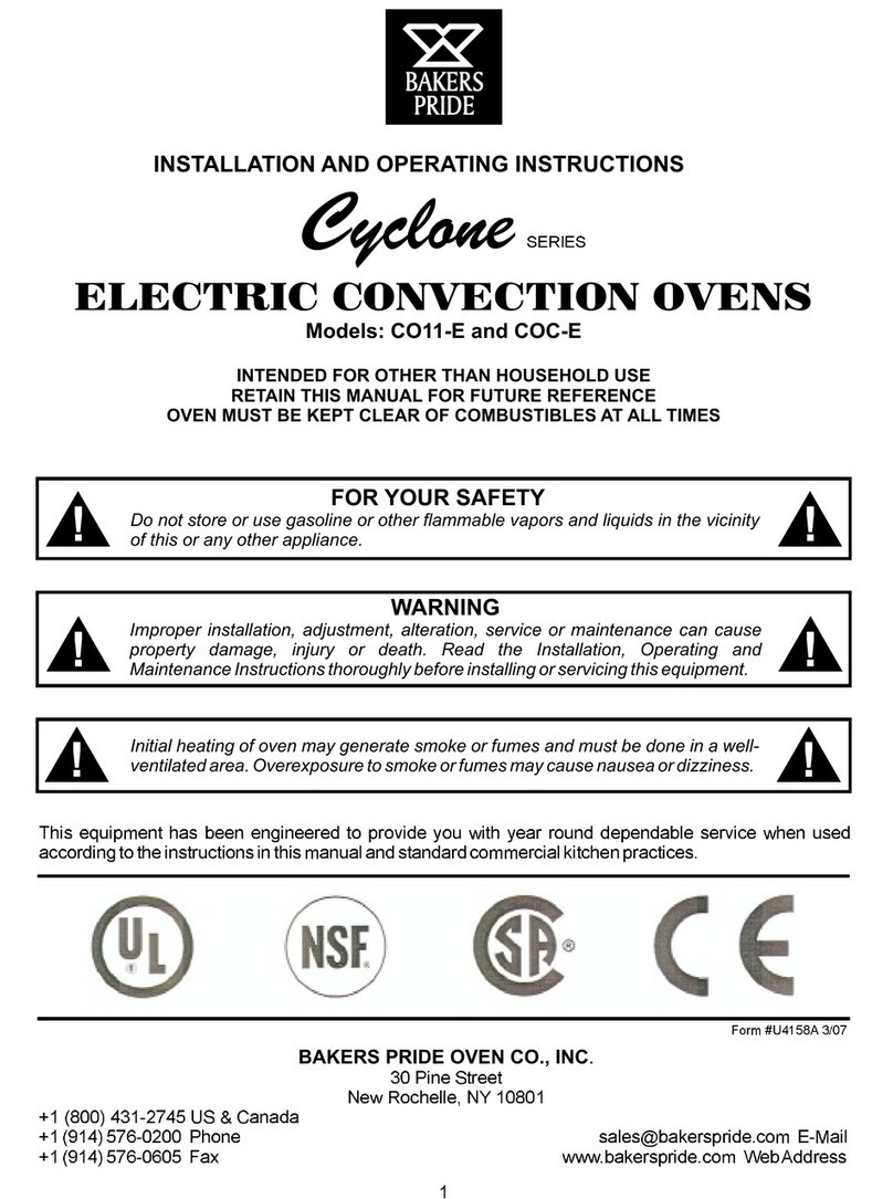 Bakers Pride Cyclone CO11-E Bedienungsanleitung