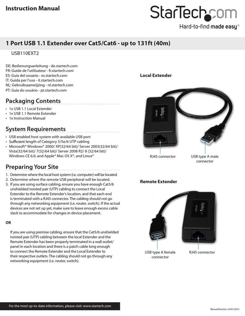 StarTech.com USB110EXT2 Bedienungsanleitung