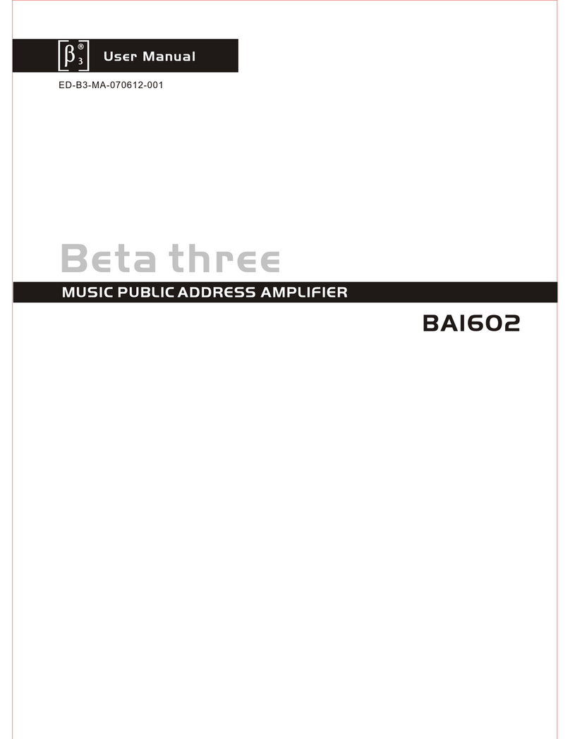 Beta Three BA1602 Bedienungsanleitung