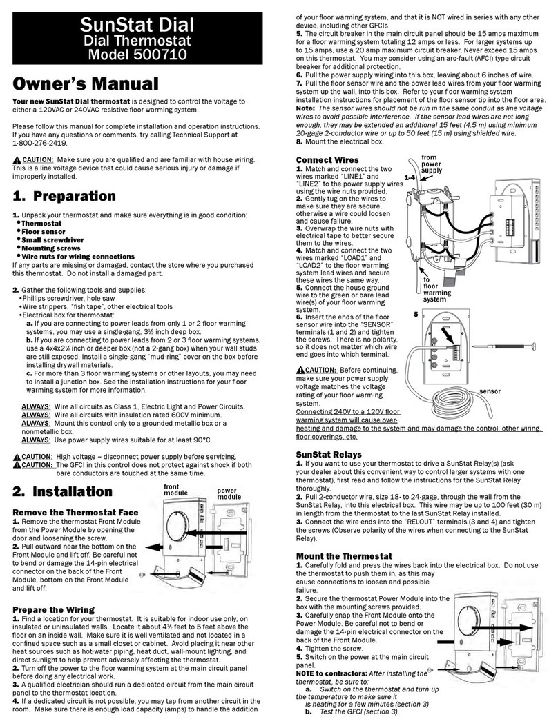 SunStat 500710 Bedienungsanleitung