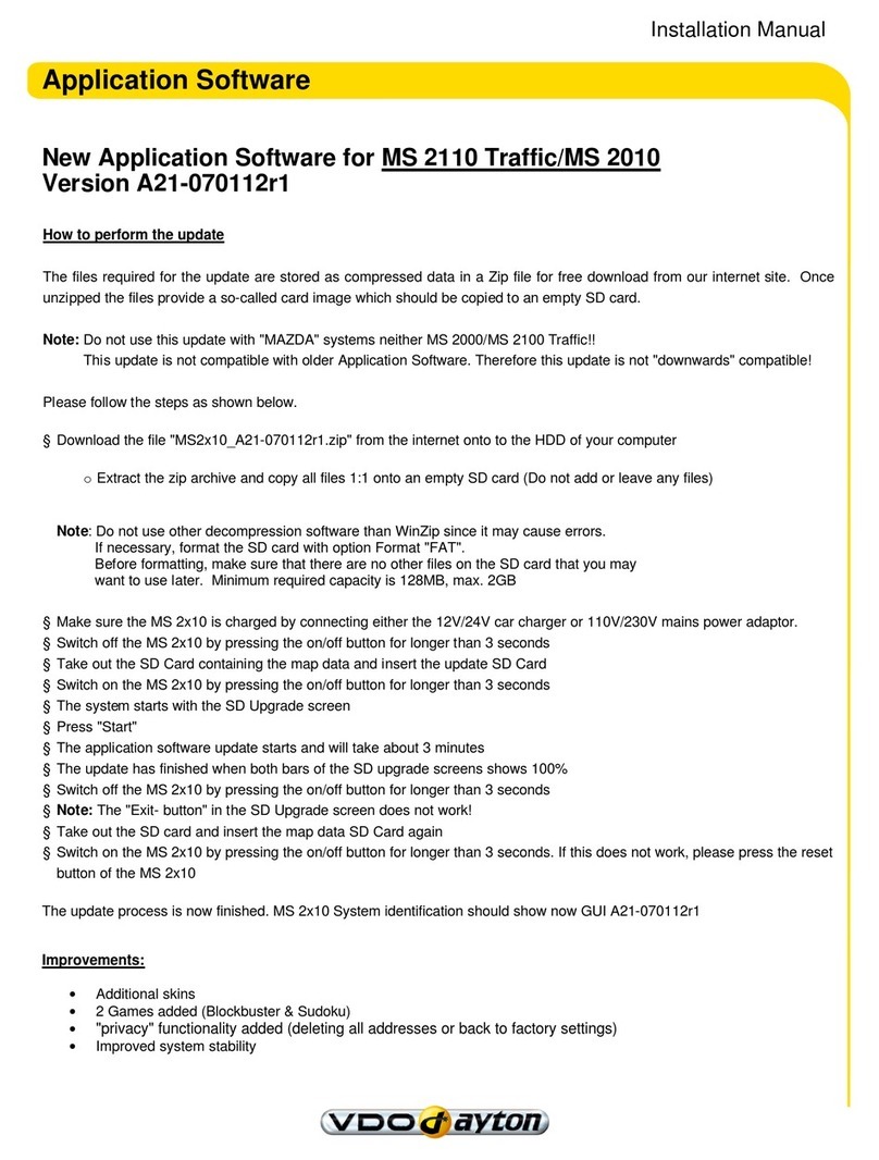 VDO MS 2010 - Bedienungsanleitung