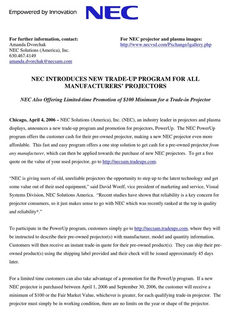 NEC POWERUP RELEASE FINAL Bedienungsanleitung