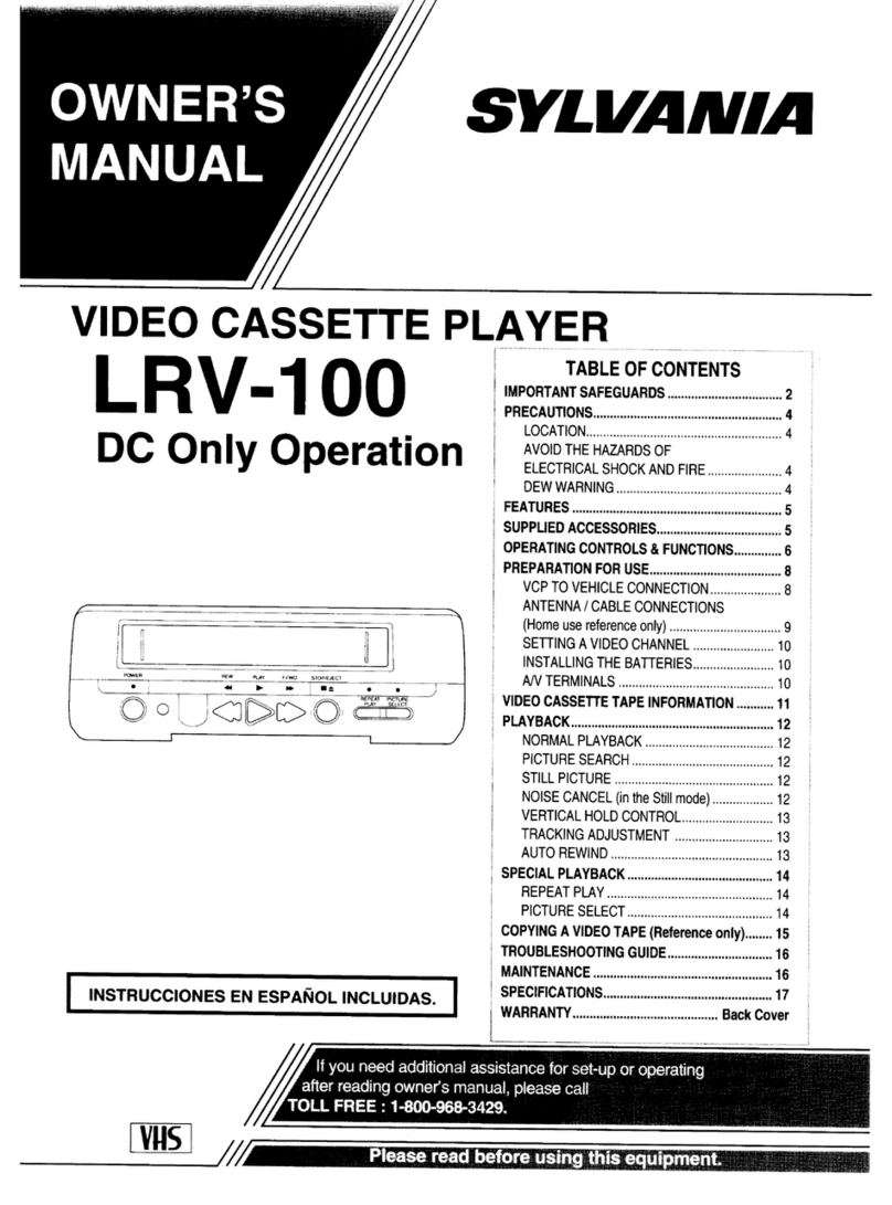 Sylvania LRV100 Bedienungsanleitung