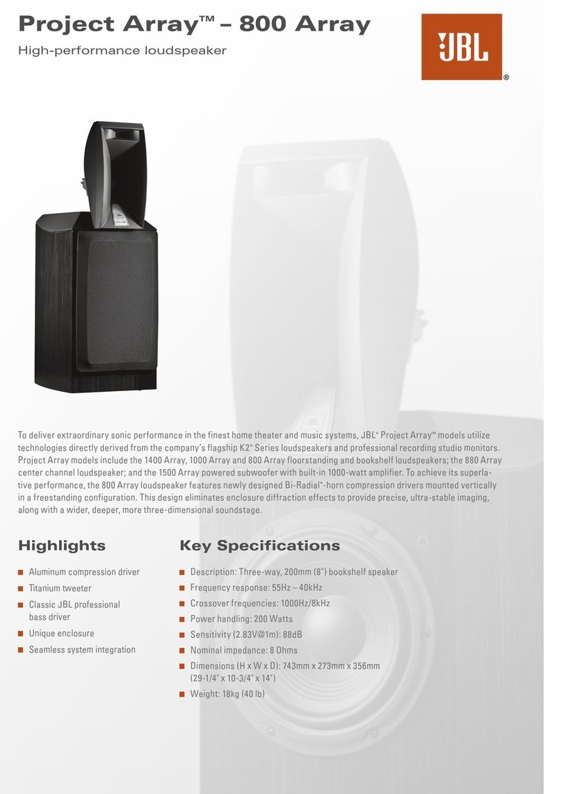 JBL 800 ARRAY Bedienungsanleitung