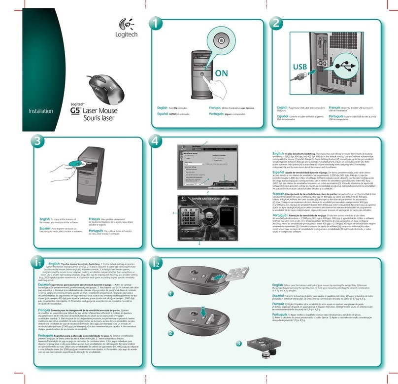 Logitech G5 Bedienungsanleitung Logitech G5 Bedienungsanleitung