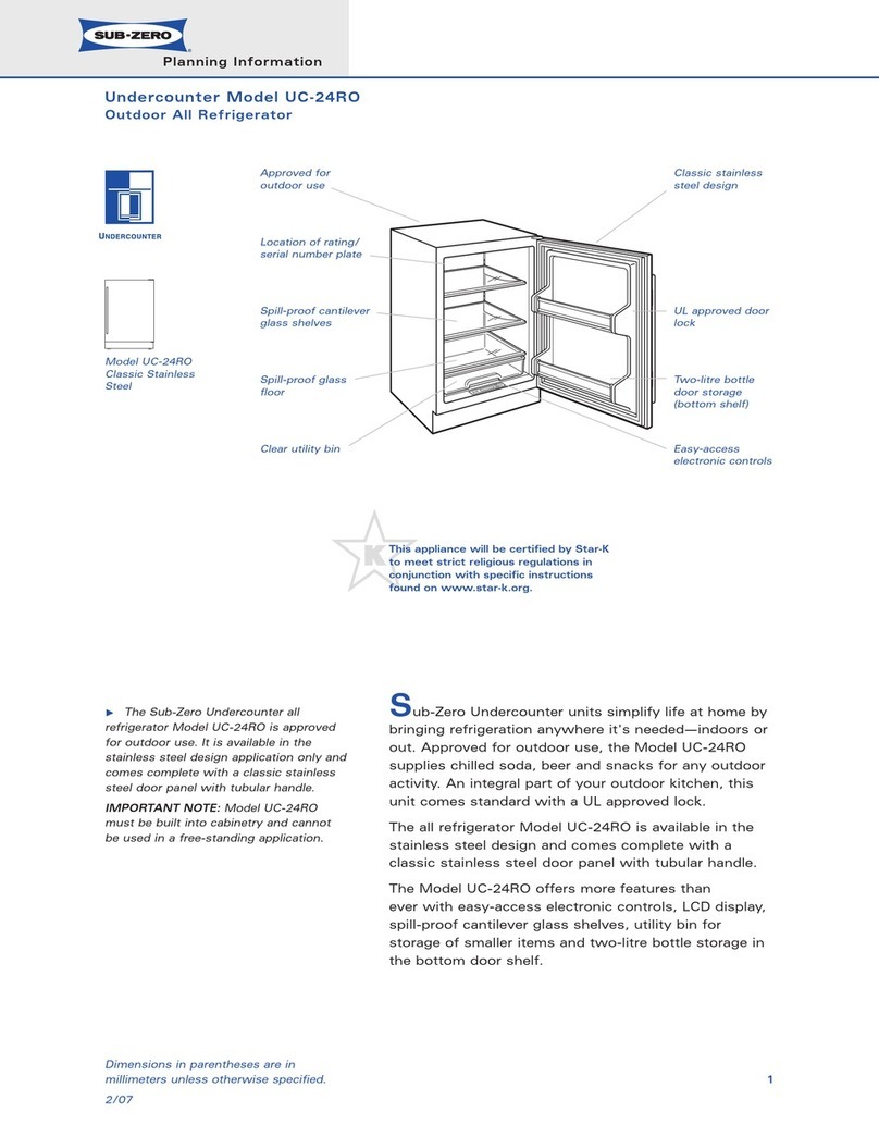 Sub-Zero UC-24RO Bedienungsanleitung