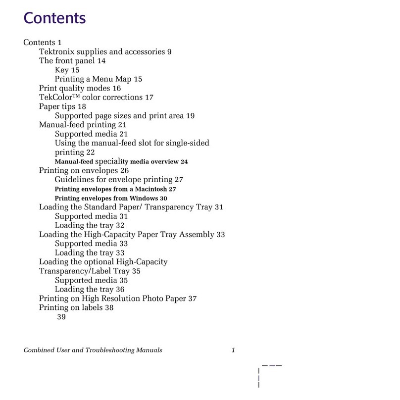 Tektronix Phaser 850 Bedienungsanleitung