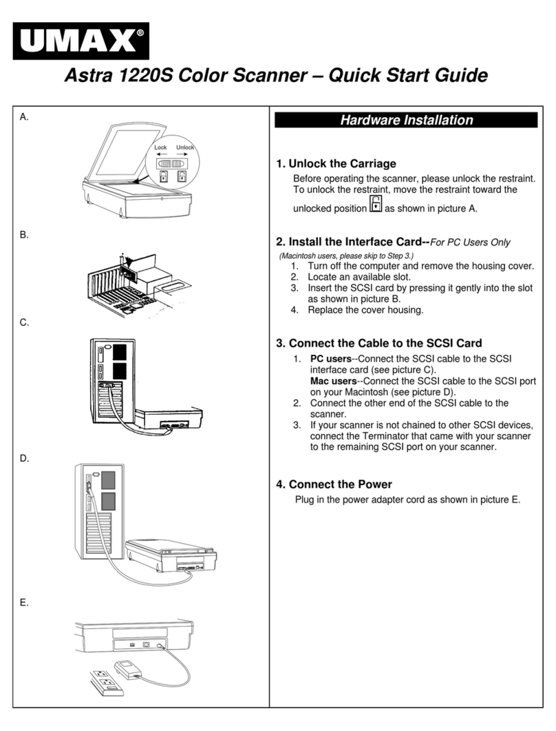 UMAX Technologies Astra 1220 Series Bedienungsanleitung