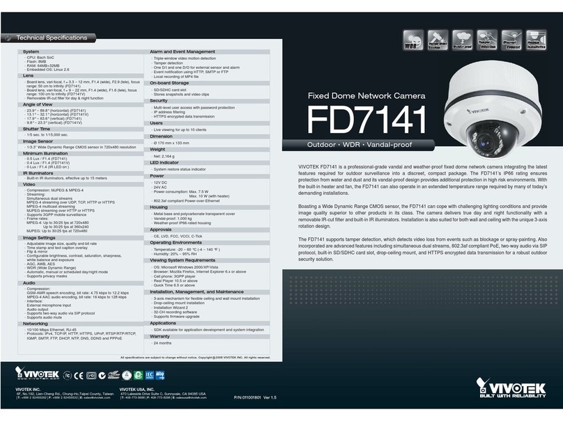 Vivotek FD7141 Bedienungsanleitung