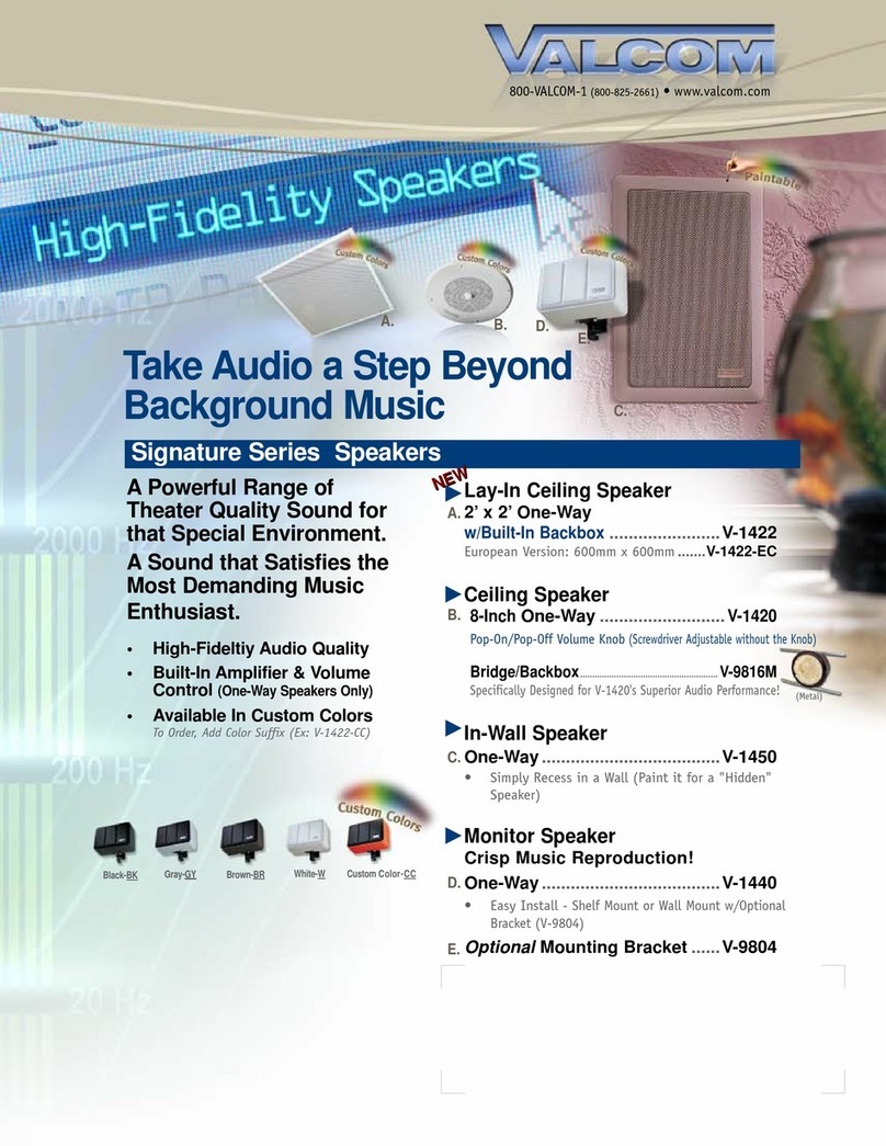 Valcom V-1420 Bedienungsanleitung Valcom V-1420 Bedienungsanleitung