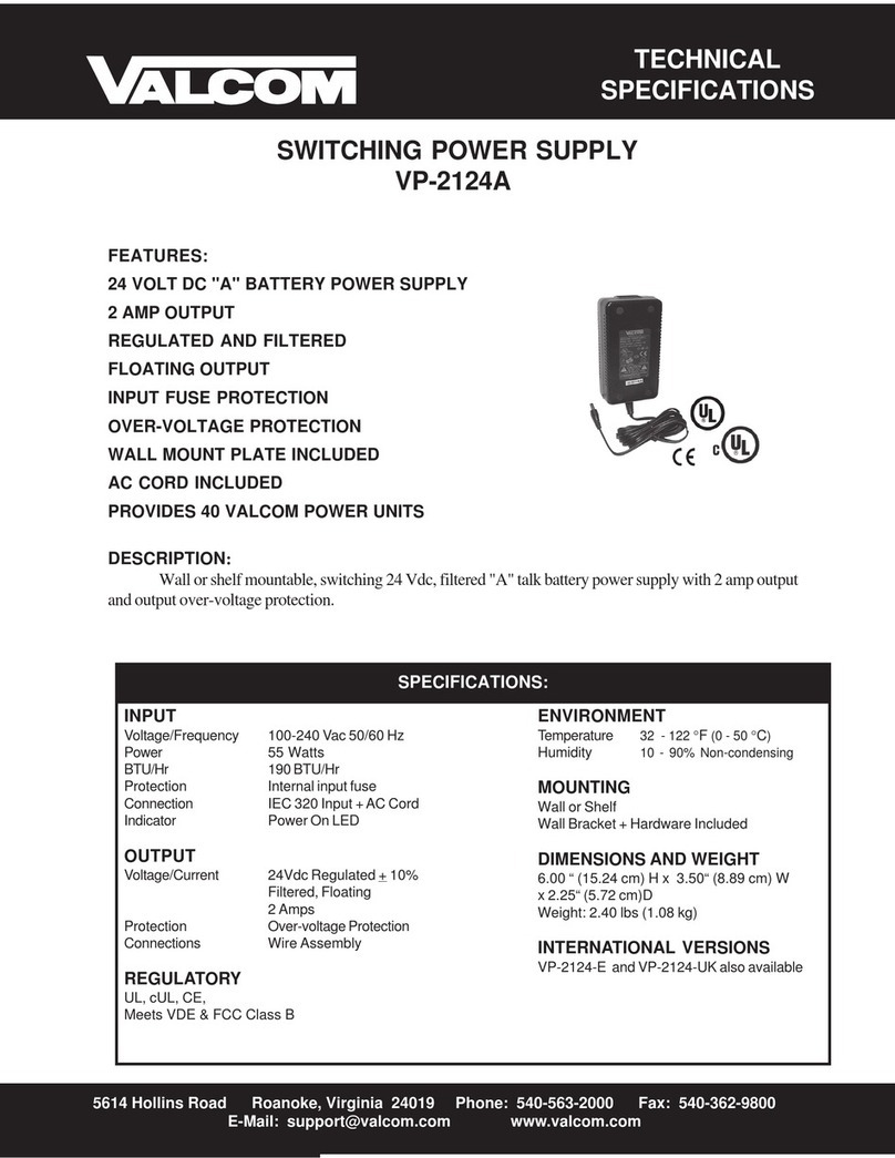 Valcom VP-2124A Bedienungsanleitung