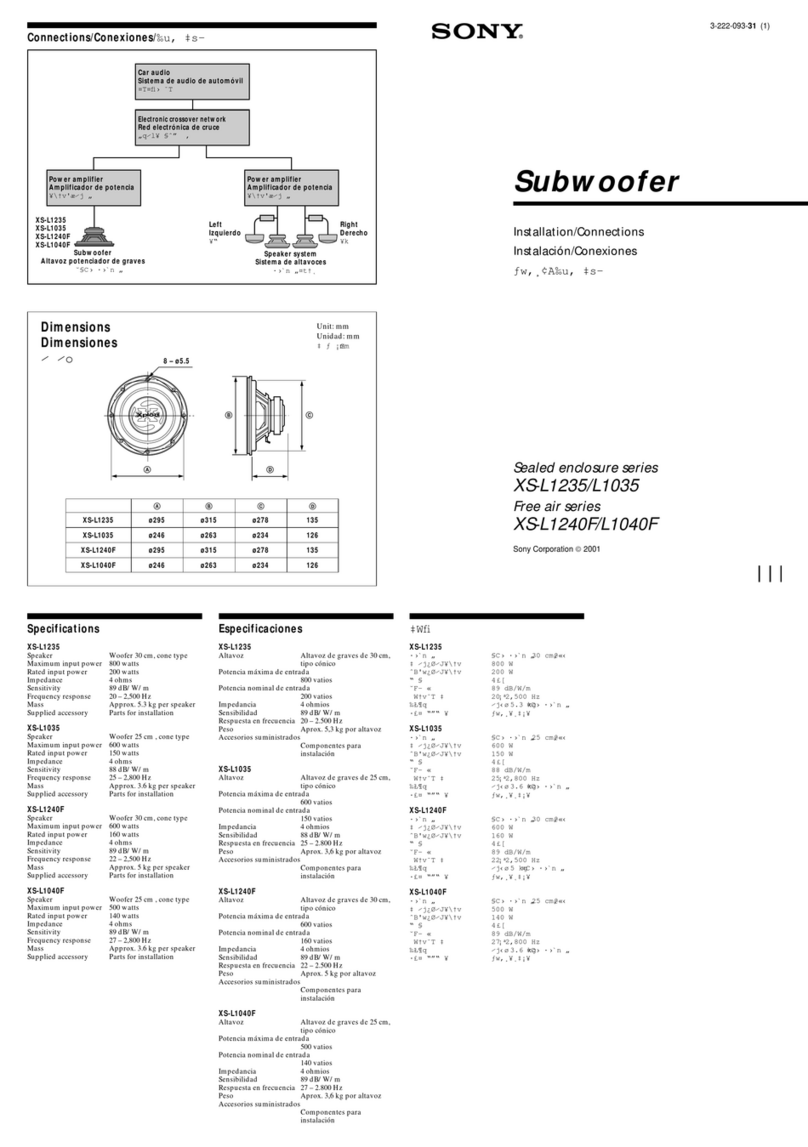 Sony XS-L1035 Produkthandbuch