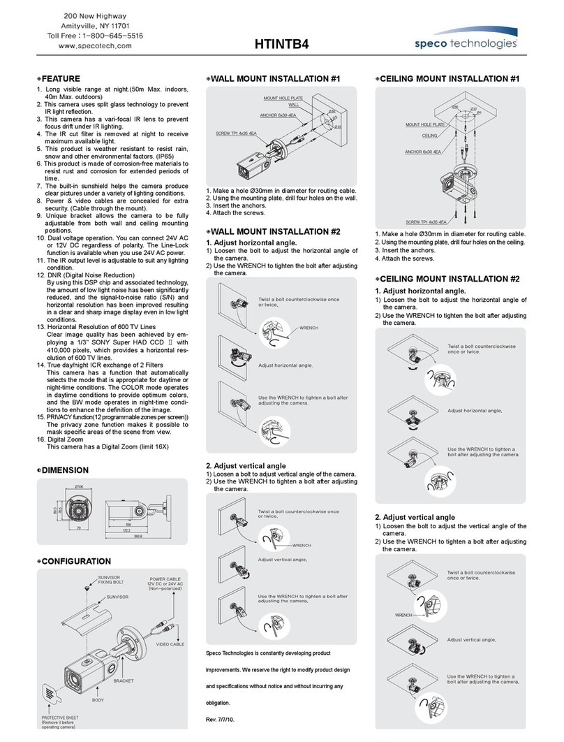Speco HT-INTB4 Bedienungsanleitung