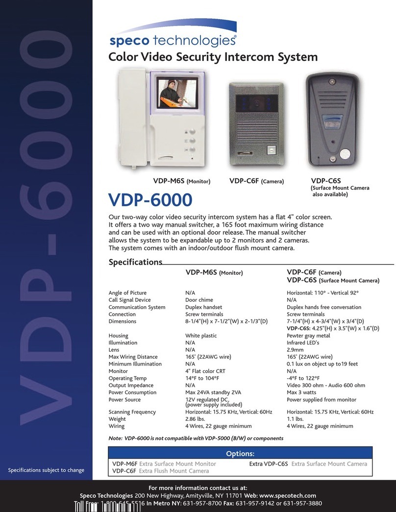 Speco VDP-6000 Bedienungsanleitung
