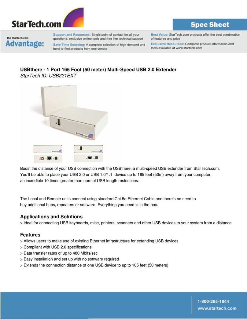StarTech.com USBthere USB221EXT Bedienungsanleitung