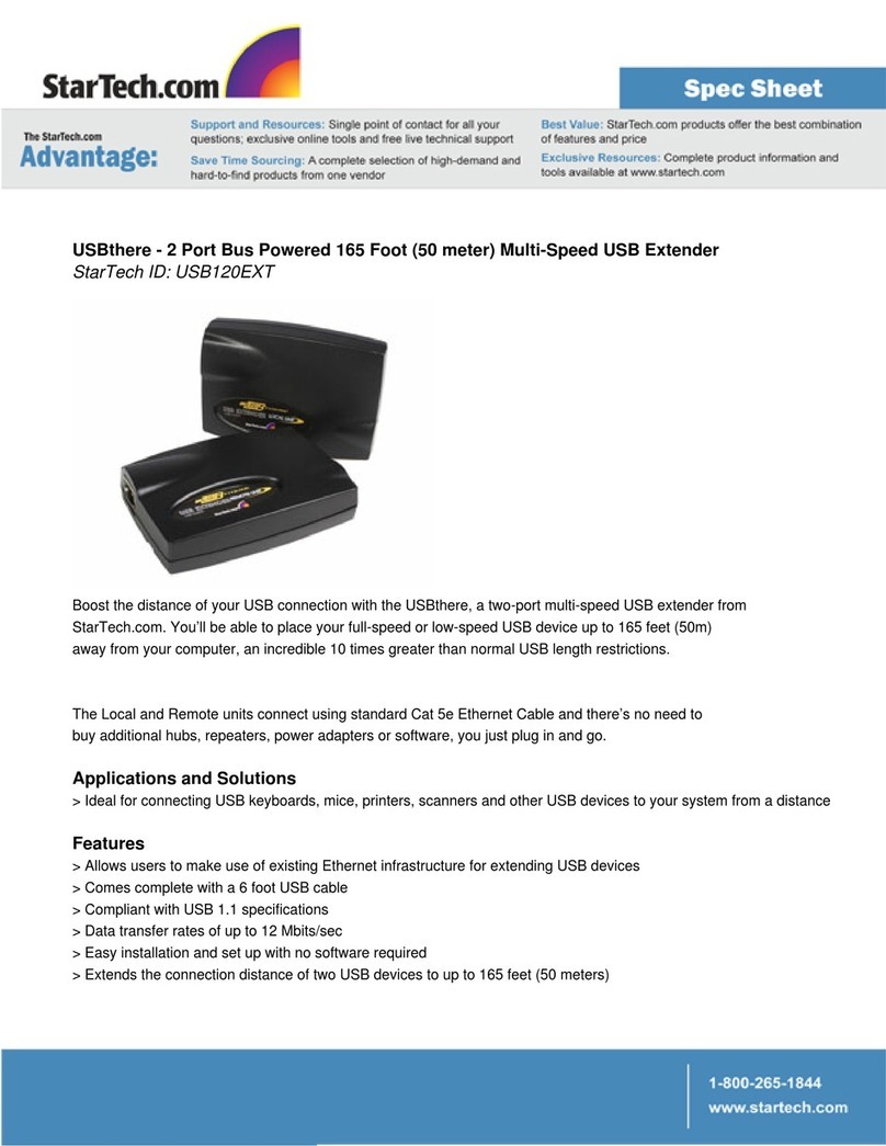 StarTech.com USBthere USB120EXT Bedienungsanleitung