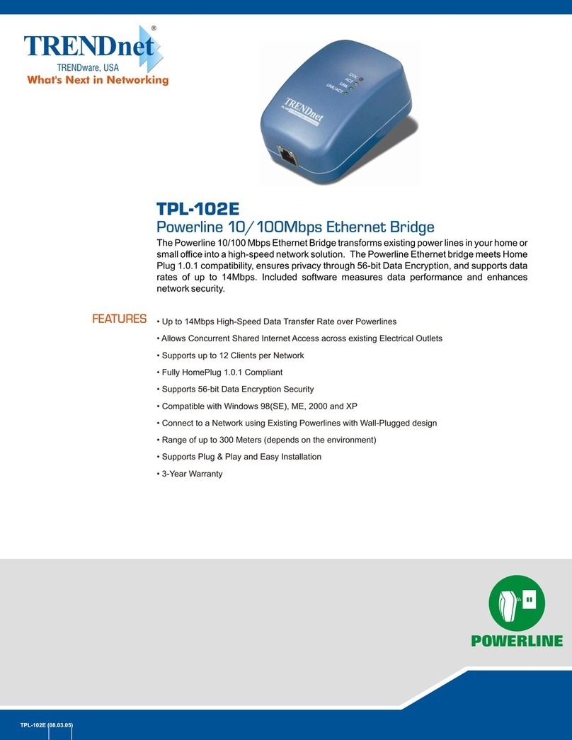 TRENDnet TPL-102E Bedienungsanleitung TRENDnet TPL-102E Bedienungsanleitung